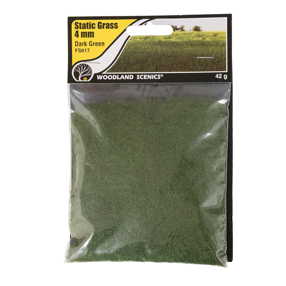 WFS617 4mm Static Grass Dark Green