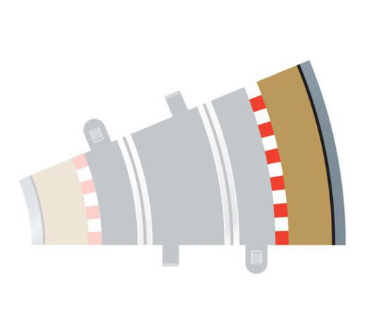 C8239 - Radius 2 Curve Outer Borders (22.5°) x4