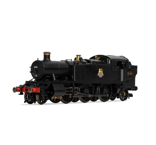 R3723 - Class 61XX 'Large Prairie' 2-6-2T 6145 in BR Black with Early Emblem (OO)