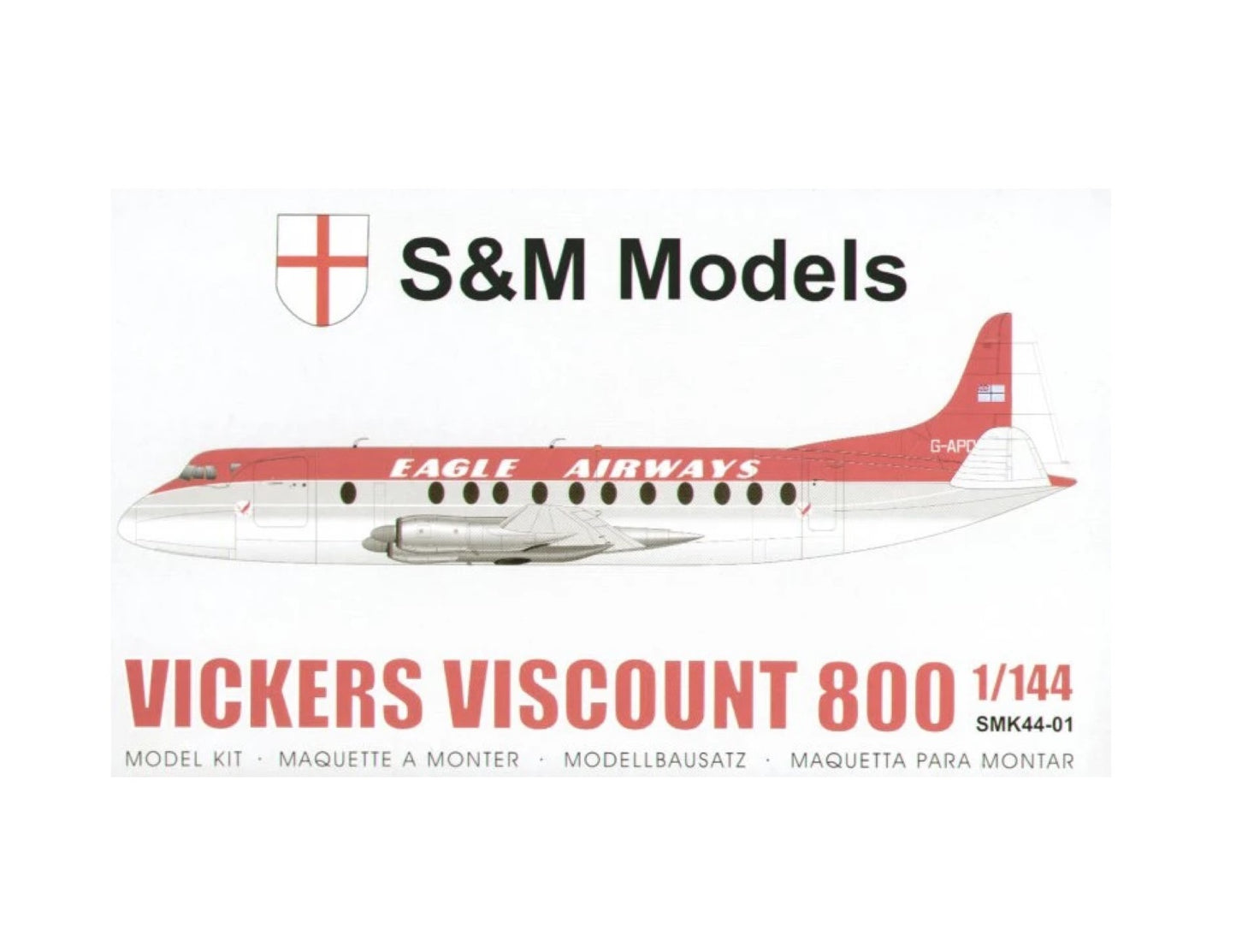 SMK44-01 - Vickers Viscount 800 'Eagle Airways' 1:144