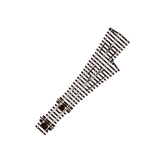 SL-E199 - 3 Way Asymmetric Turnout, Medium Radius, Code 75 (OO/HO)