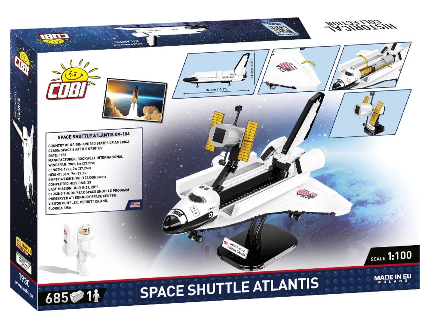 1930 - Space Shuttle Atlantis, 1:100 Scale