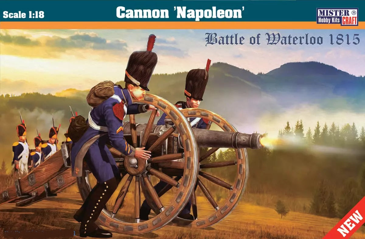 042424 - Cannon Napoleon Battle of Waterloo 1815 1:18 Scale